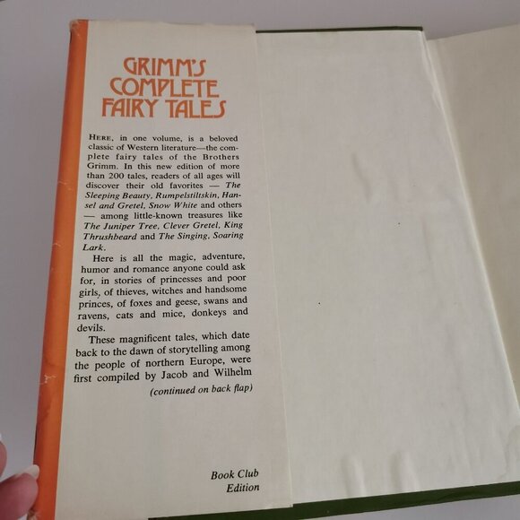 1970s Grimm's Complete Fairy Tales Book Hardcover Green Vintage Dust Jacket - Picture 5 of 11